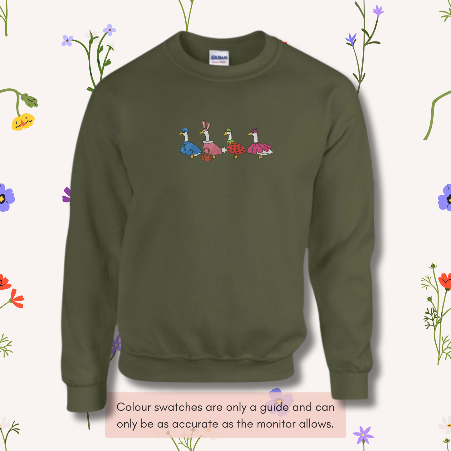 Spring Ducks In a Row Crewneck Jumper