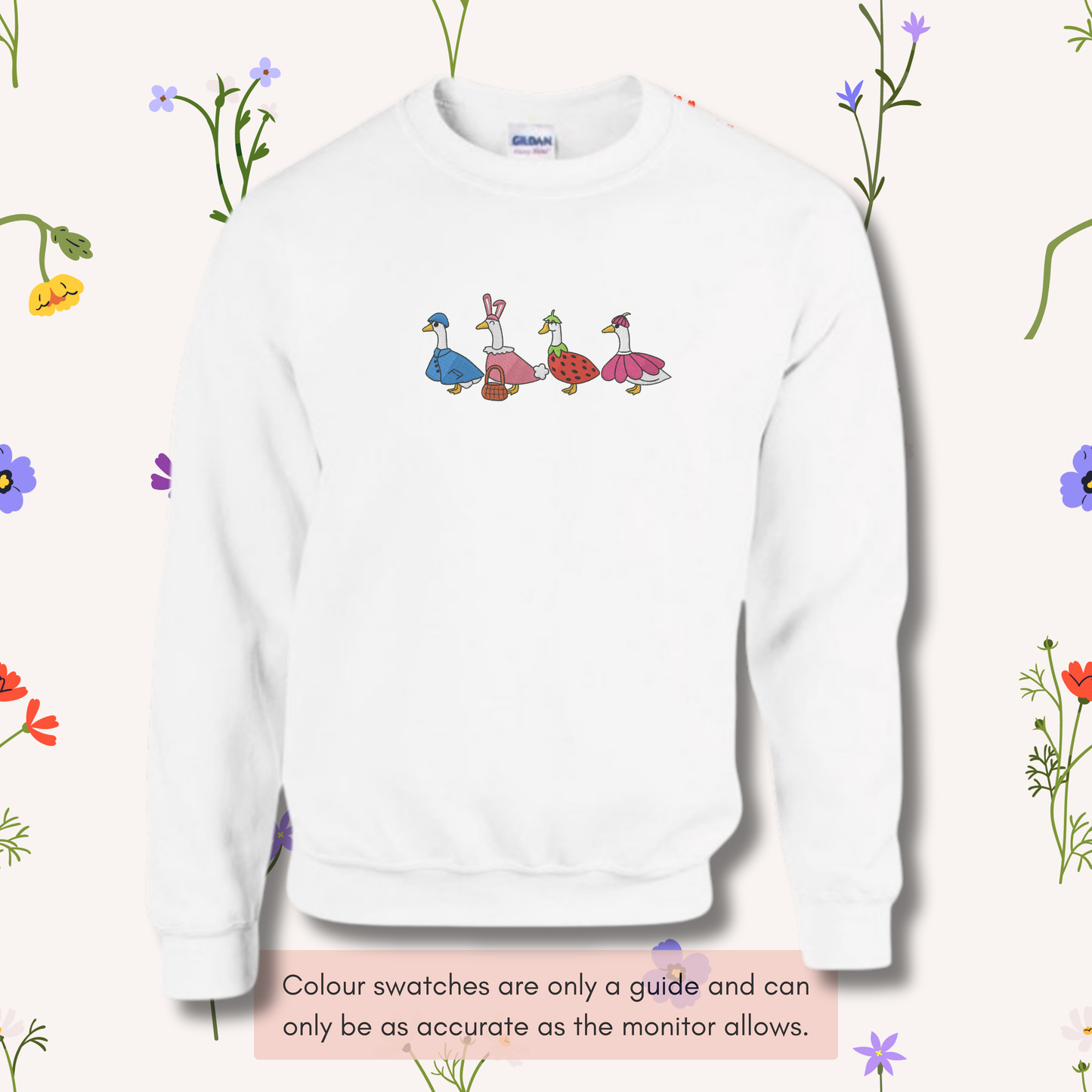 Spring Ducks In a Row Crewneck Jumper
