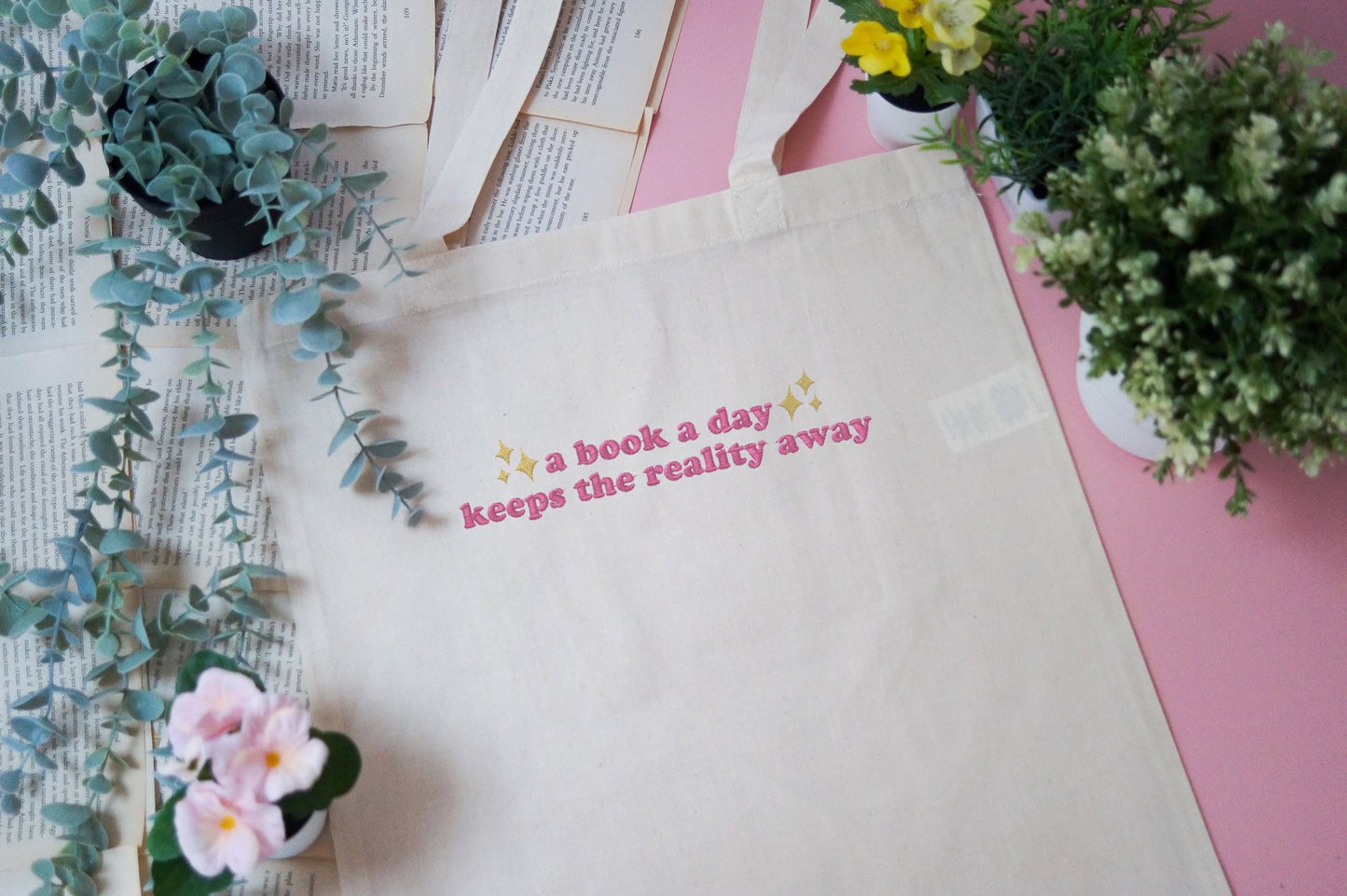 A Book A Day Keeps the Reality Away Tote Bag