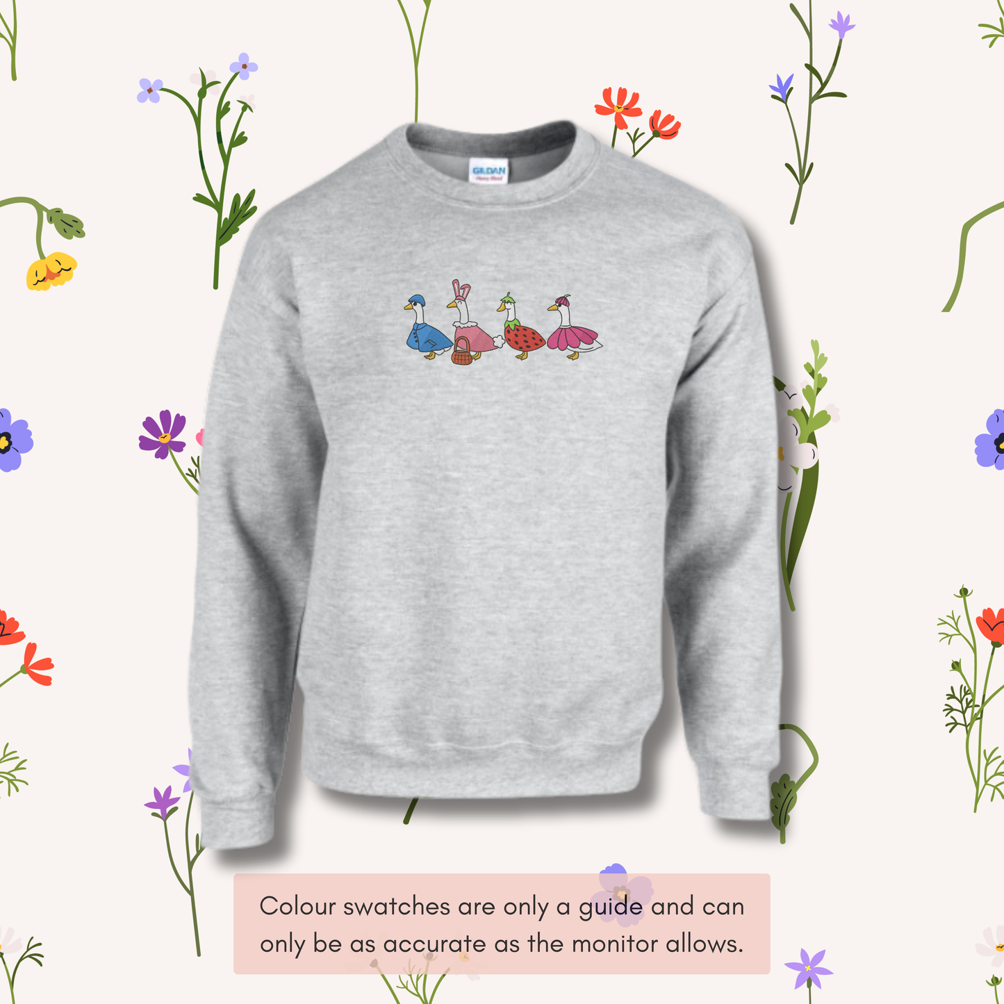 Spring Ducks In a Row Crewneck Jumper