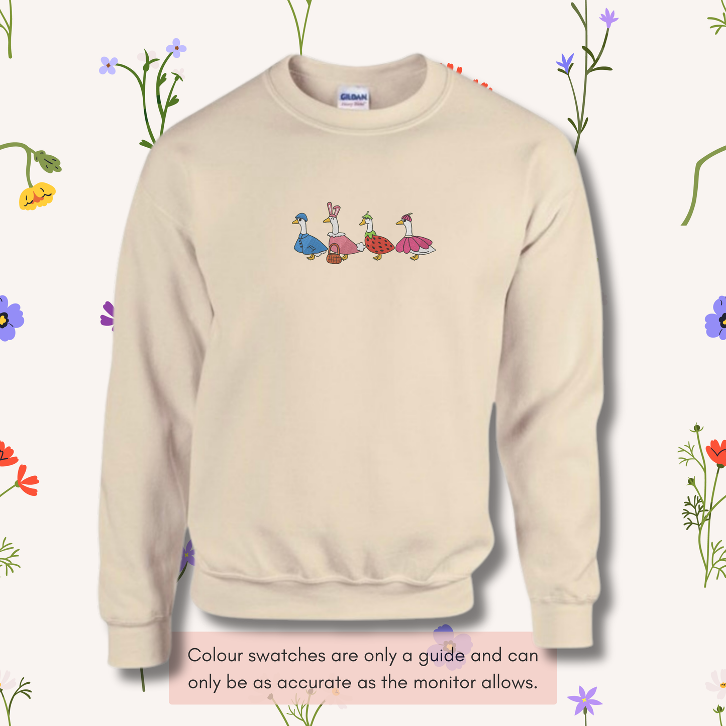 Spring Ducks In a Row Crewneck Jumper
