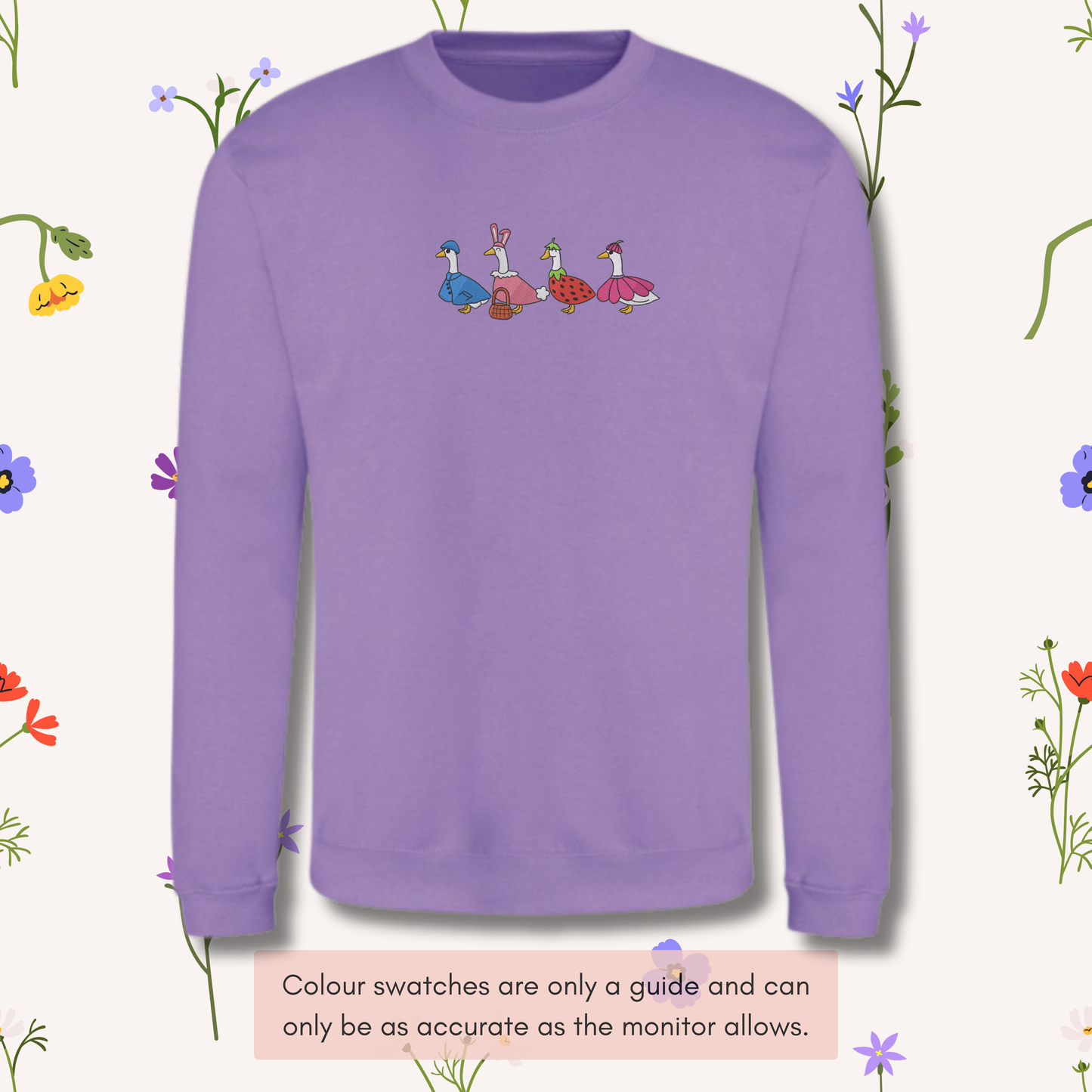 Spring Ducks In a Row Crewneck Jumper