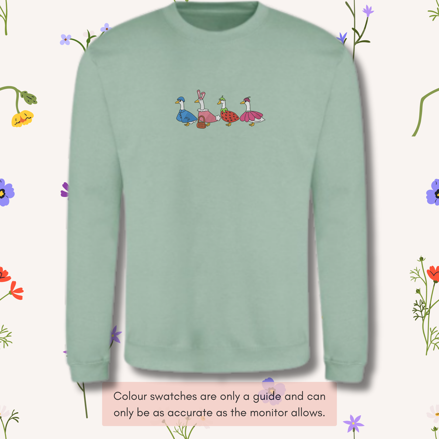 Spring Ducks In a Row Crewneck Jumper