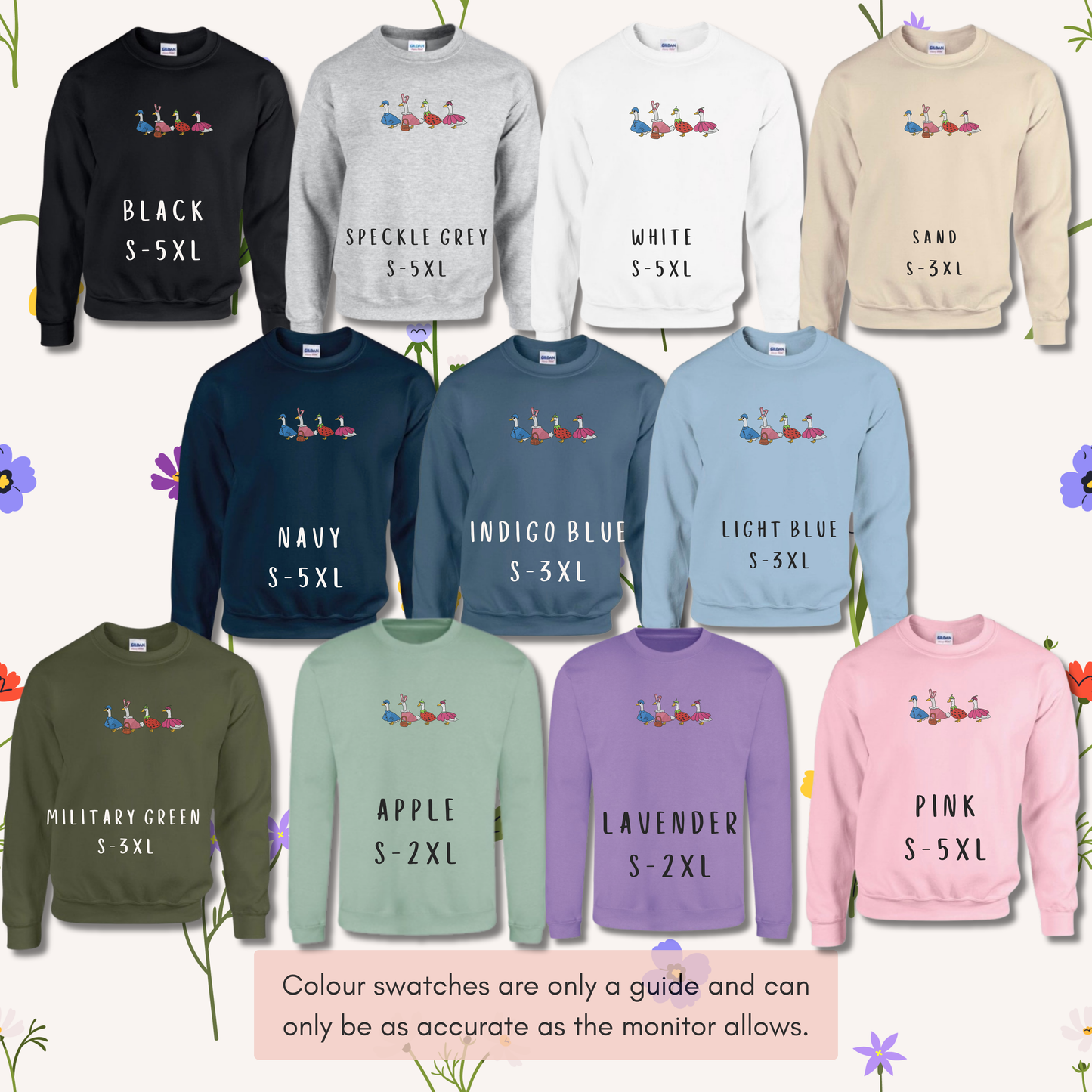Spring Ducks In a Row Crewneck Jumper