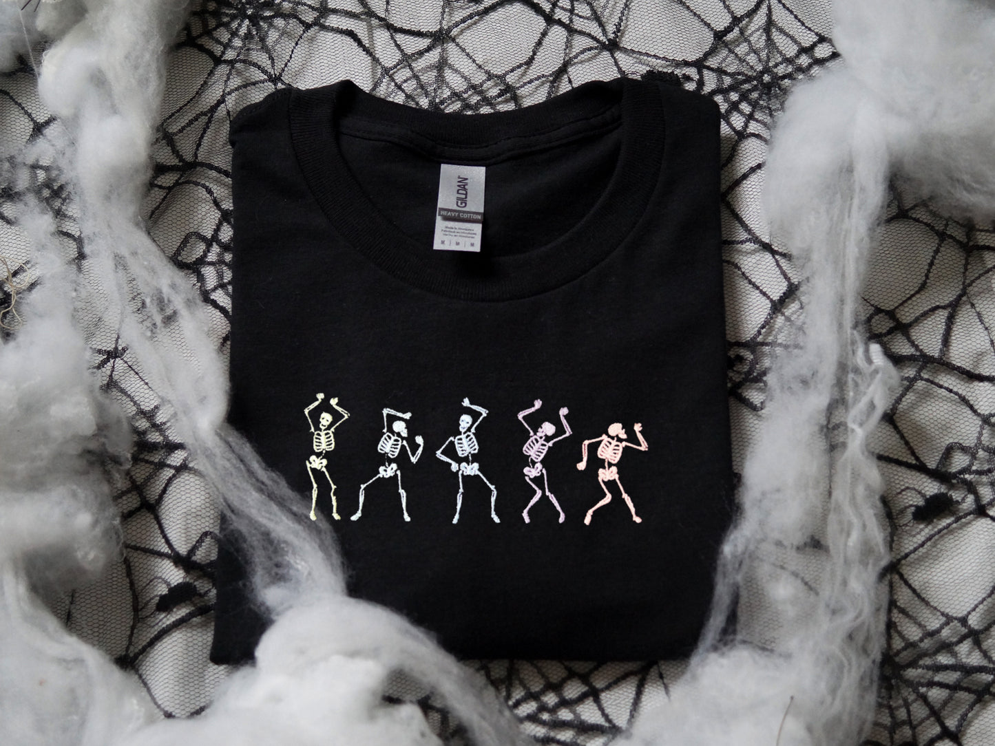 Pastel Glow in the Dark Dancing Skeletons Crewneck Jumper