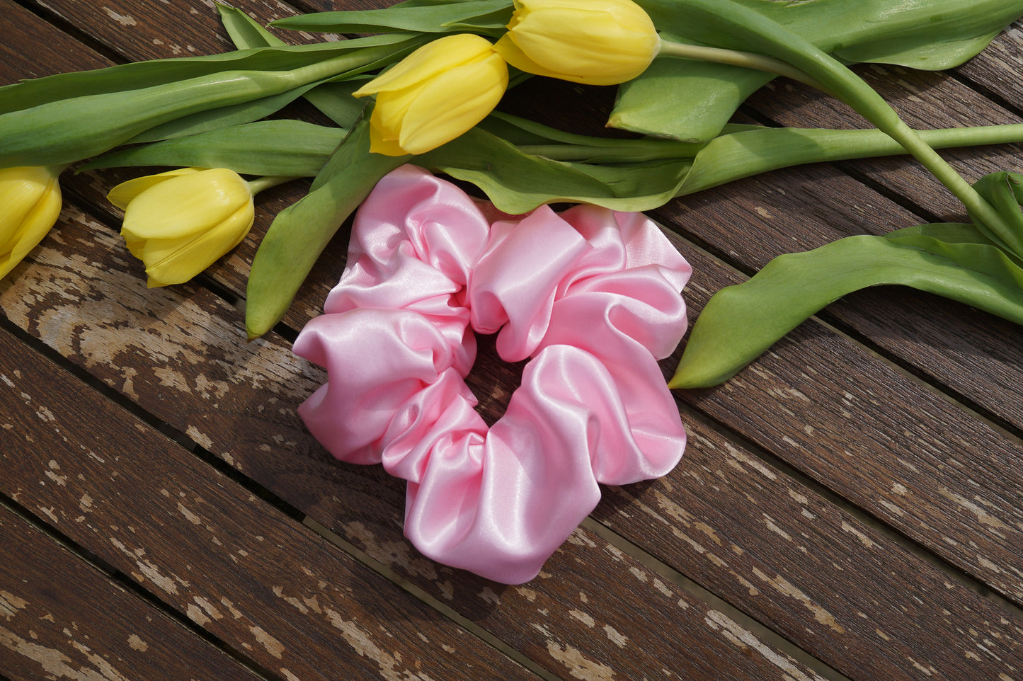 Extra Large Baby Pink Satin Scrunchie