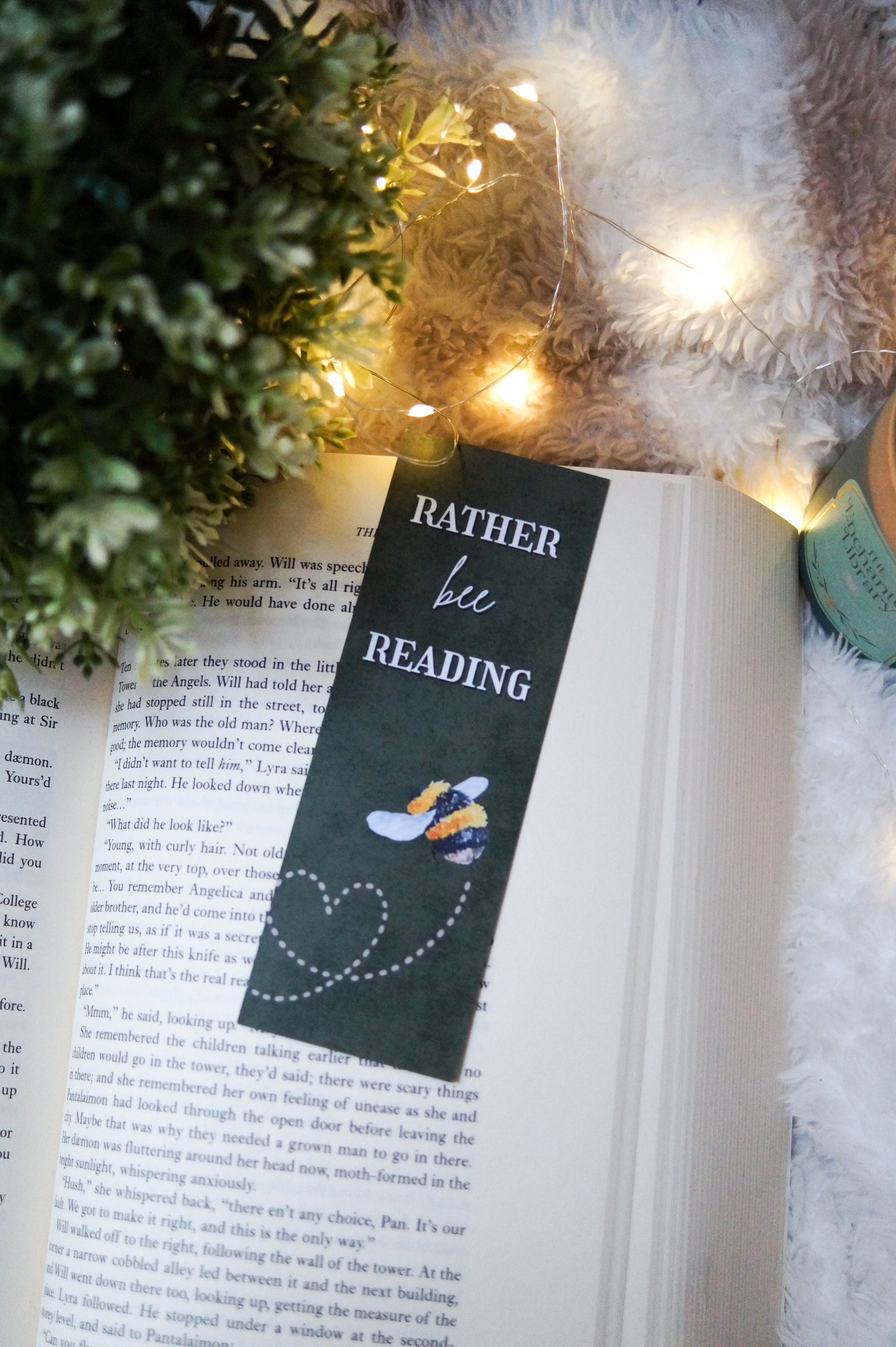Rather Bee Reading Bookmark