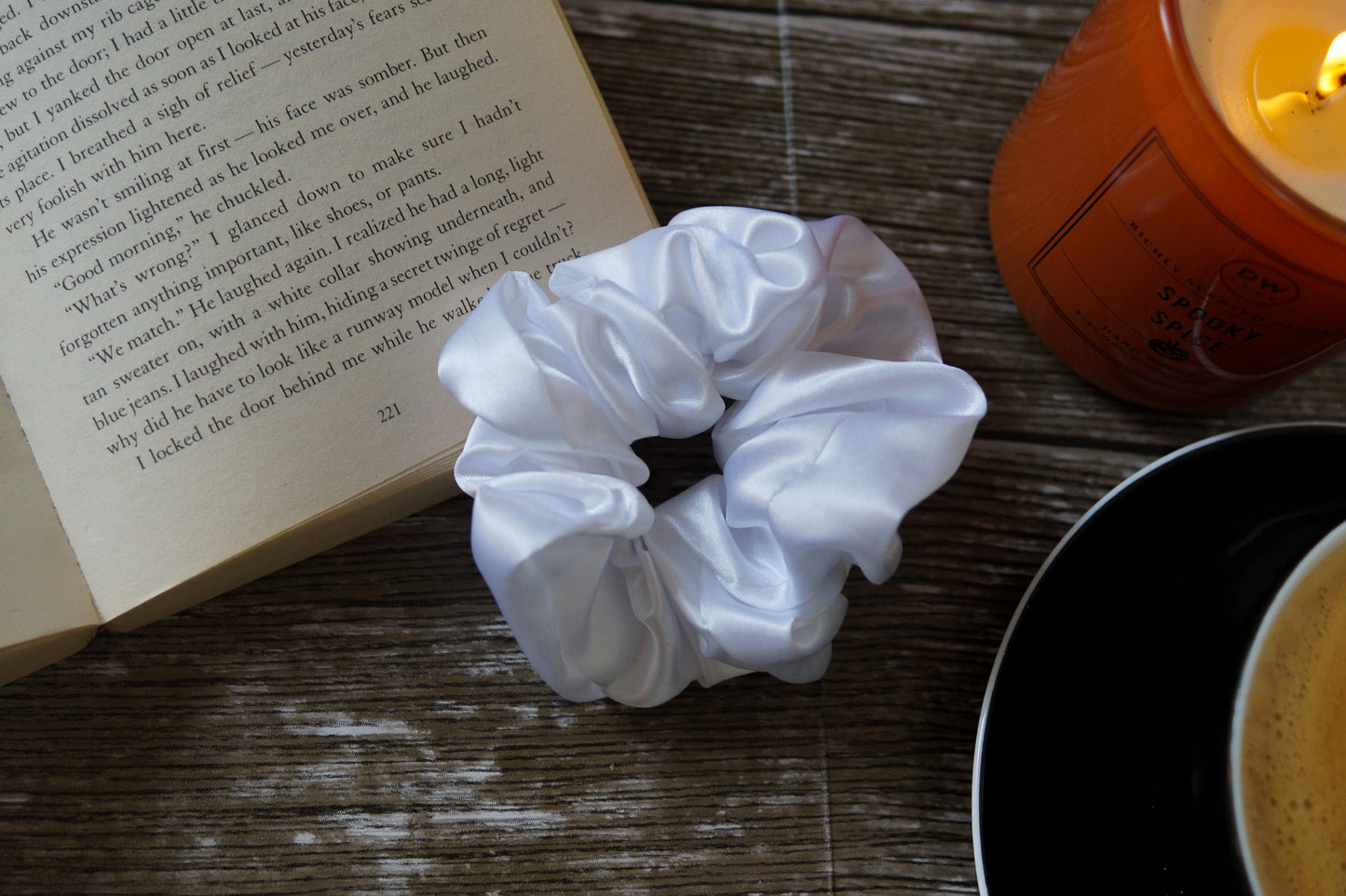 Extra Large White Scrunchie