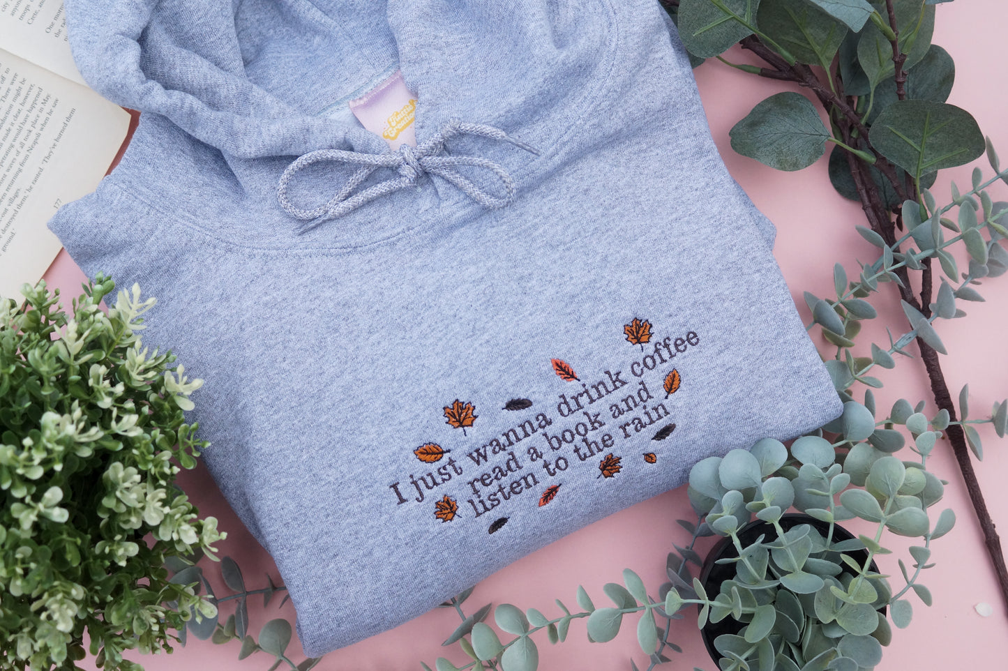 I Just Wanna Drink Coffee/Tea, Read a book and Listen to the Rain Hoodie