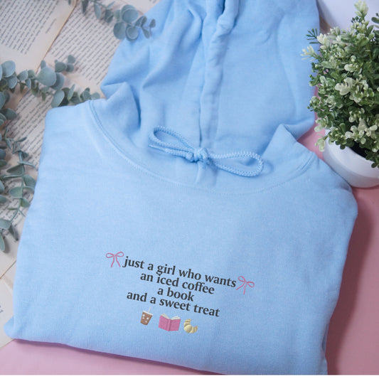 Just A Girl Who Wants a Iced Coffee Hoodie