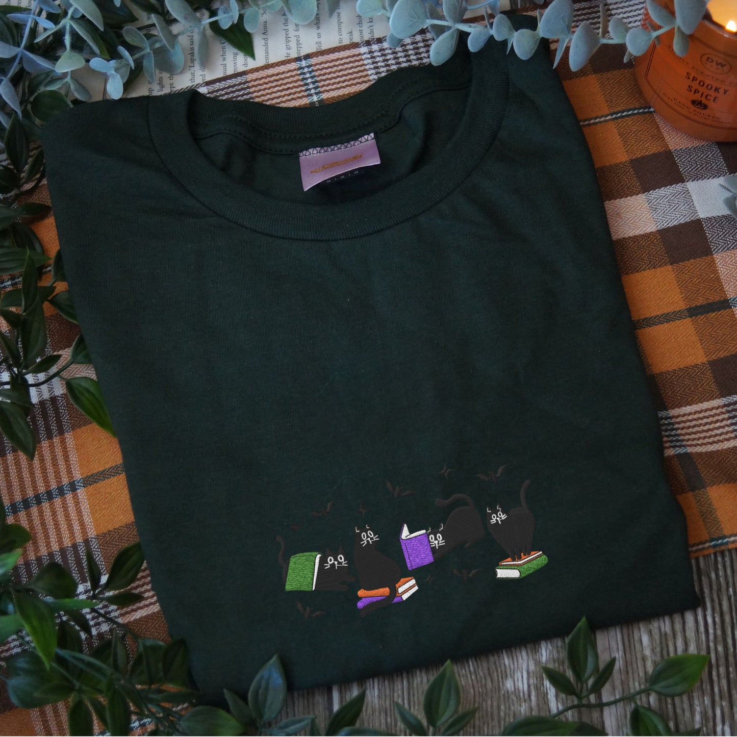Halloween Bookish Cats T-Shirt
