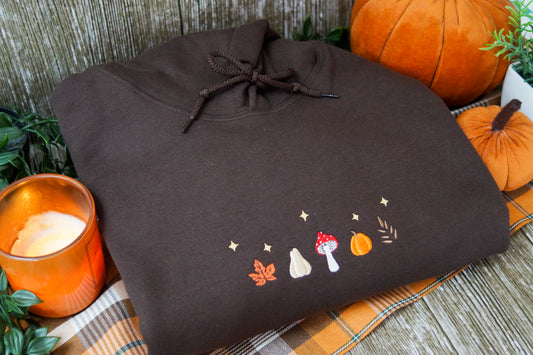 Autumnal Nature Icons Hoodie