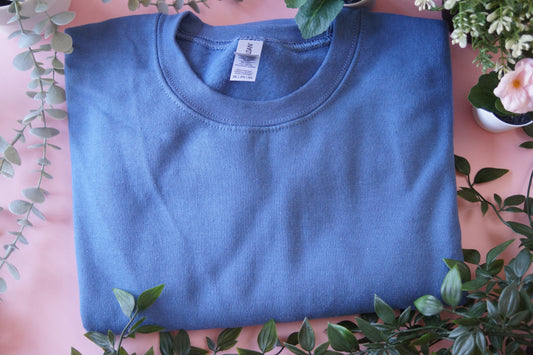 Blank Indigo Blue Crewneck Jumper Whoopsie Daisy