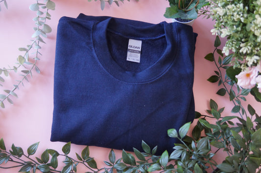Blank Navy Creweck Jumper Whoopsie Daisy