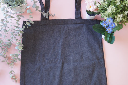Blank Grey Tote Bag Whoopsie Daisy