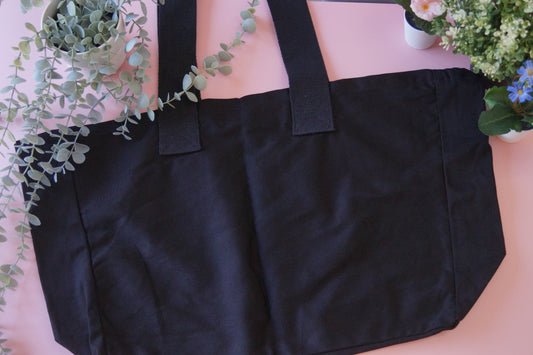 Extra Large Black Tote Bag Whoopsie Daisy