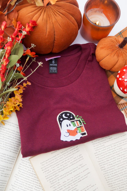 Late Night Reading Ghost T-Shirt