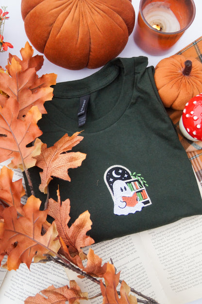 Late Night Reading Ghost T-Shirt