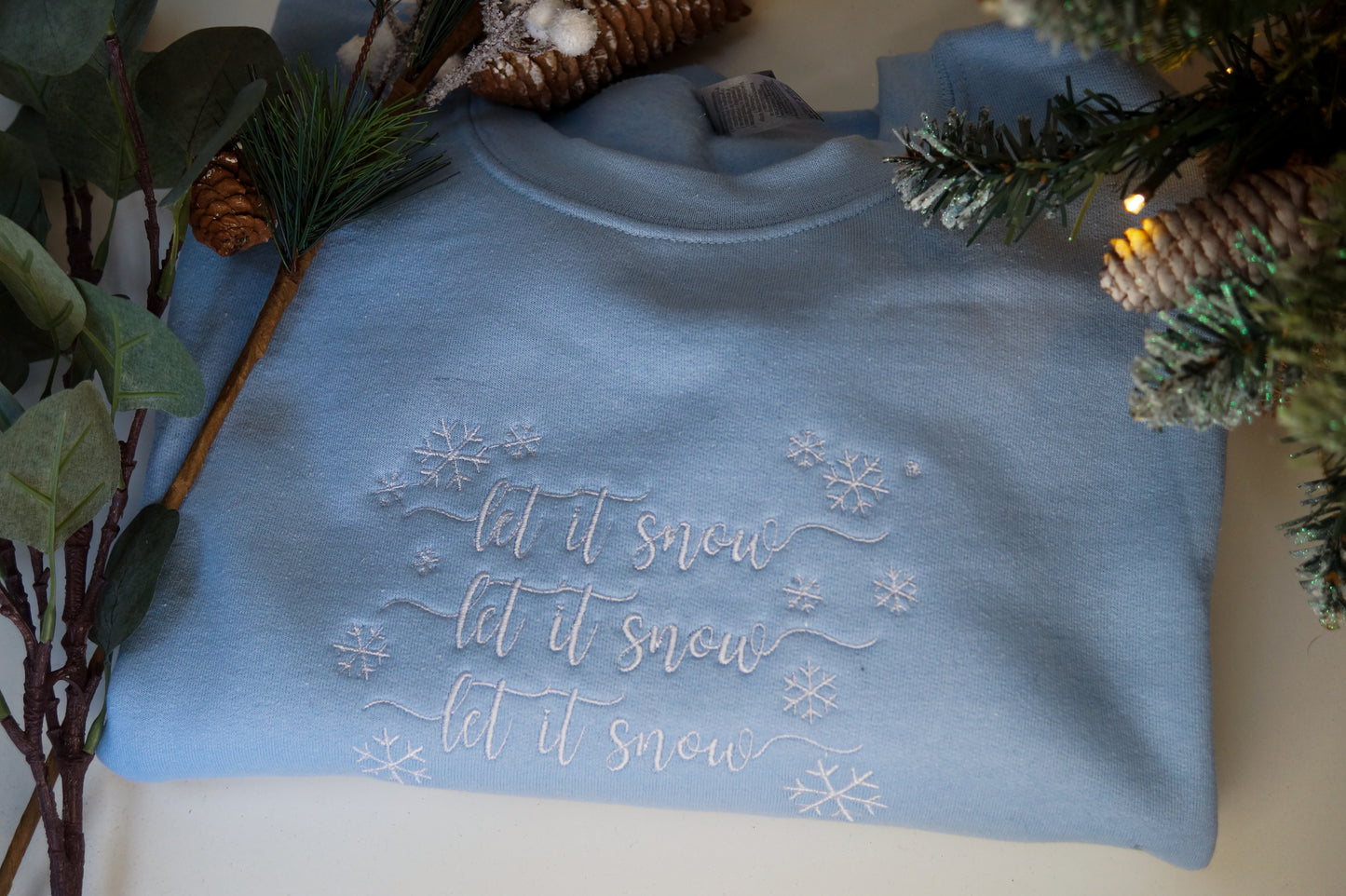 Let it Snow Embroidered Christmas Jumper