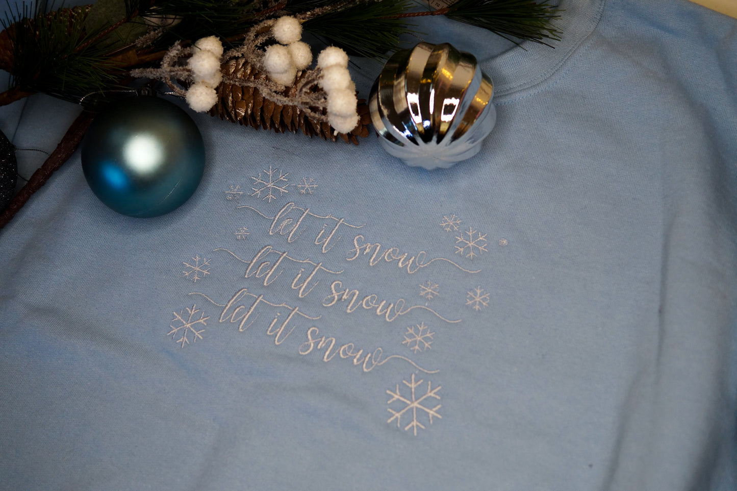 Let it Snow Embroidered Christmas Jumper