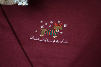 Dachshund Through The Snow Christmas Jumper