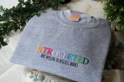 Introverted (But Willing To Discuss Books) Crewneck Jumper