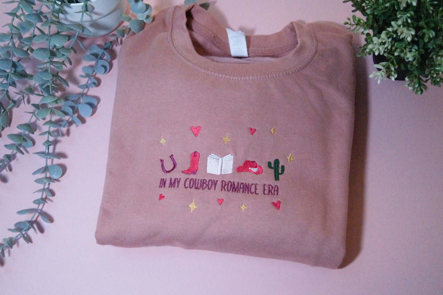 In My Cowboy Romance Era Crewneck Whoopsie Daisy Sample