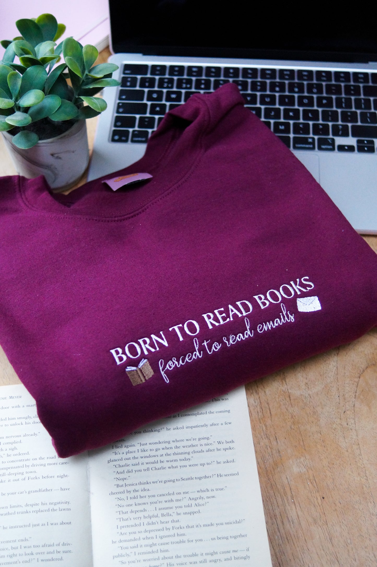 Born to Read Books, Forced to Read Emails Jumper