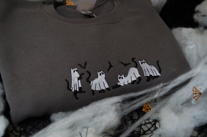 Ghost Cats Crewneck Jumper