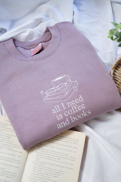All I Need is Coffee and Books Jumper
