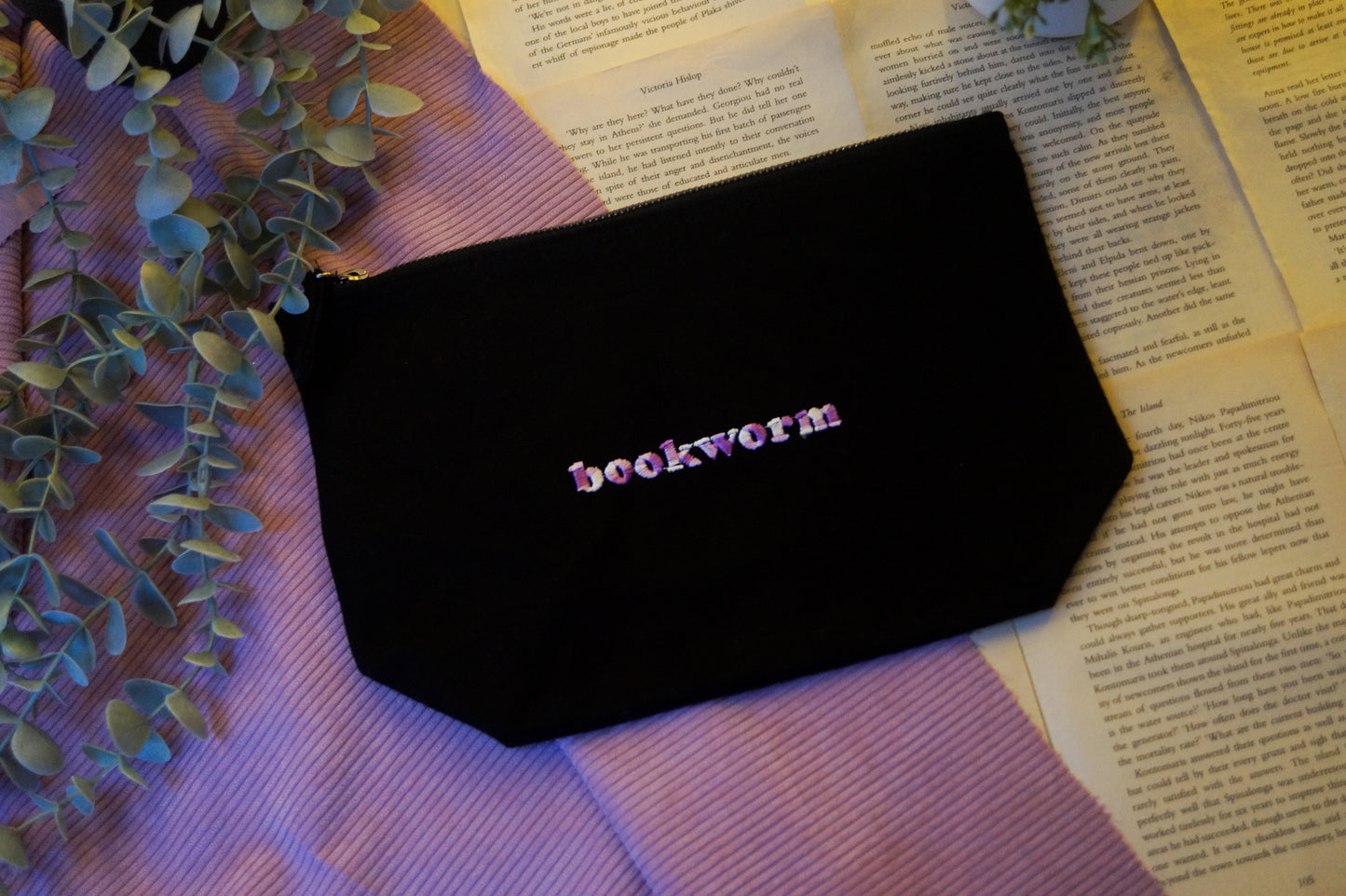 Bookworm Zipper Pouch