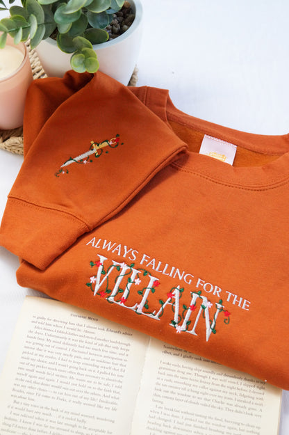 Always Falling for the Villain Crewneck Whoopsie Daisy