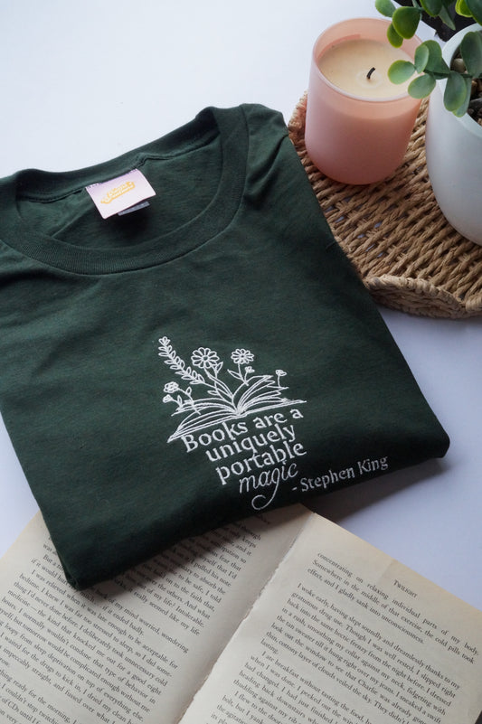 Books Are a Uniquely Portable Magic T-shirt