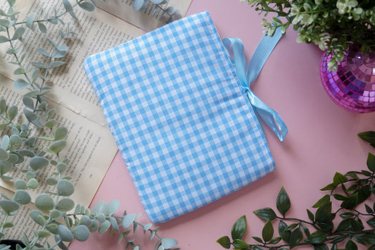 Blue Gingham Kindle Sleeve