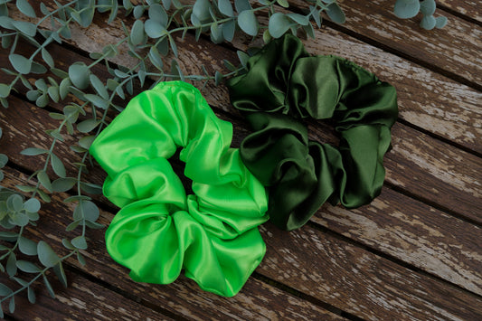 Extra Large Green Scrunchie Duo
