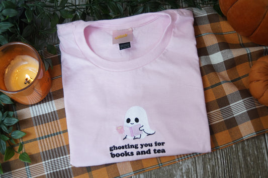 Ghosting You For Books and Tea (Coffee) T-Shirt