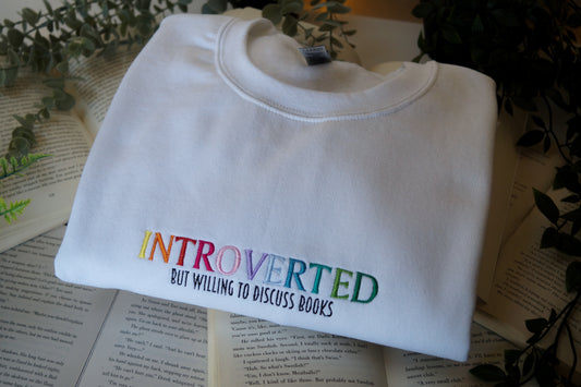 Introverted (But Willing To Discuss Books) Crewneck Jumper