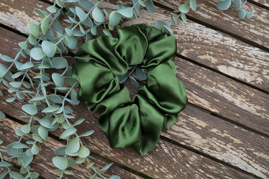 Extra Large Moss Green Scrunchie