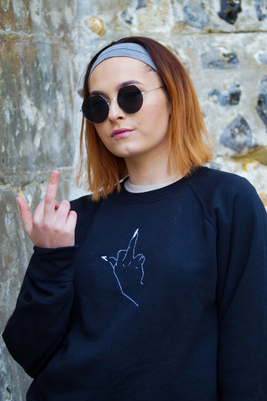 Middle Finger Feminist Pullover Jumper