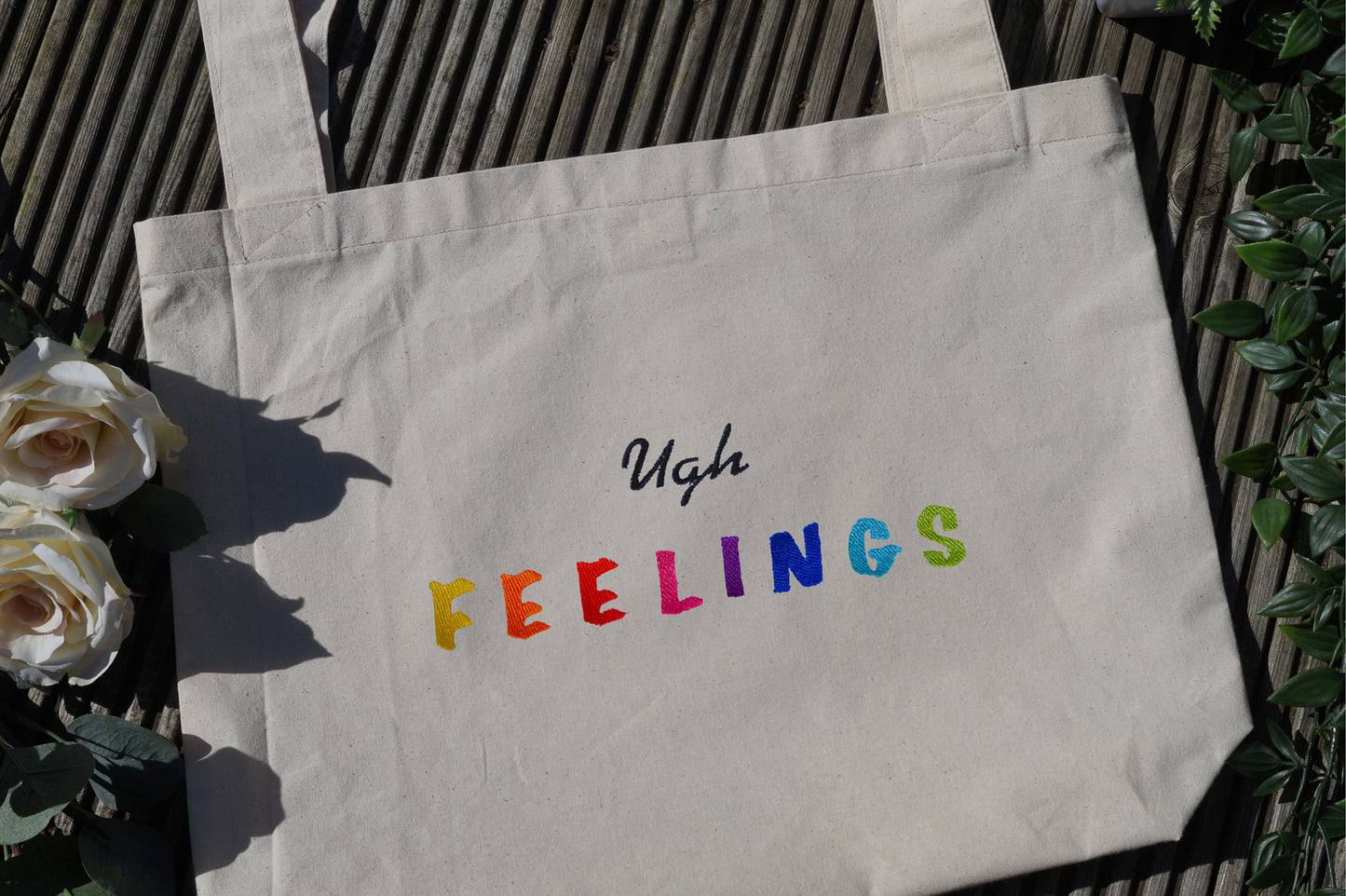 Large Ugh Feelings Tote Bag