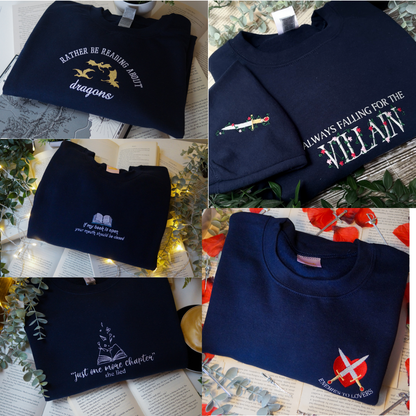 Blank Navy Creweck Jumper Whoopsie Daisy