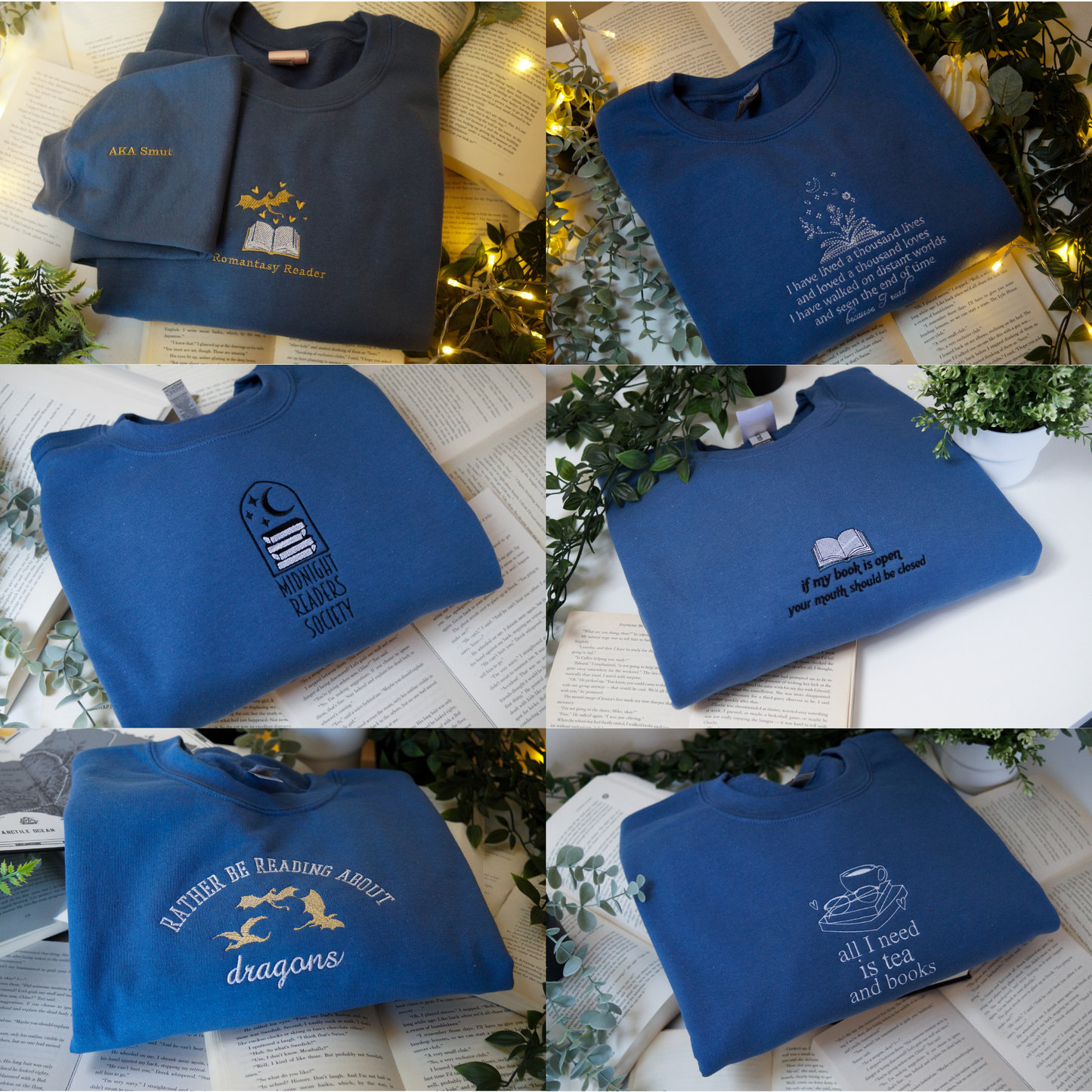 Blank Indigo Blue Crewneck Jumper Whoopsie Daisy