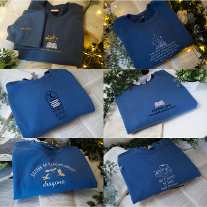 Blank Indigo Blue Crewneck Jumper Whoopsie Daisy