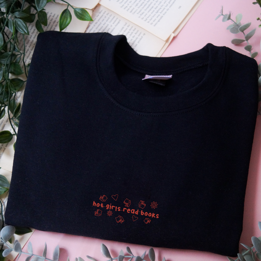 Hot Girls Read Books Crewneck Jumper